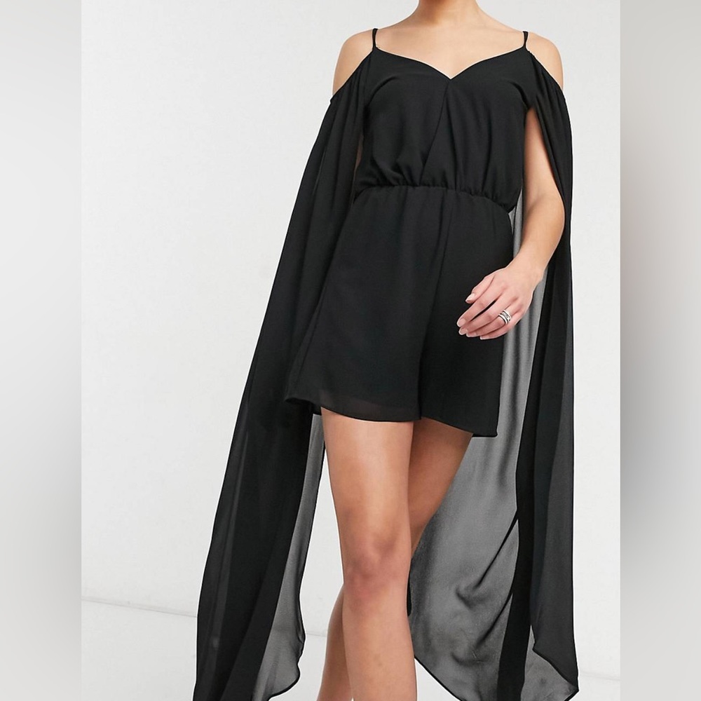 Cold Shoulder Drape Romper - image 2